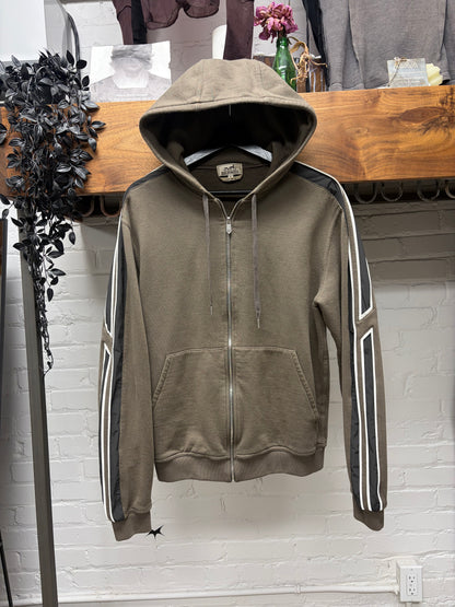 Hermes ‘Run-H’ Brown Cotton Zip Up Hoodie