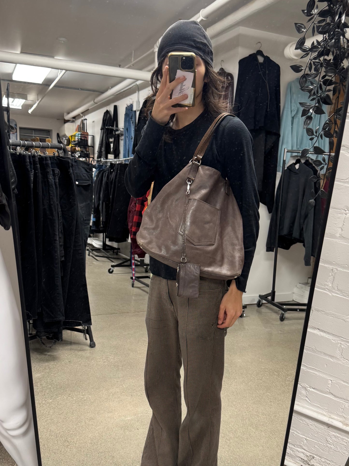 Miu Miu Bruise Purple Leather Shoulder Bag