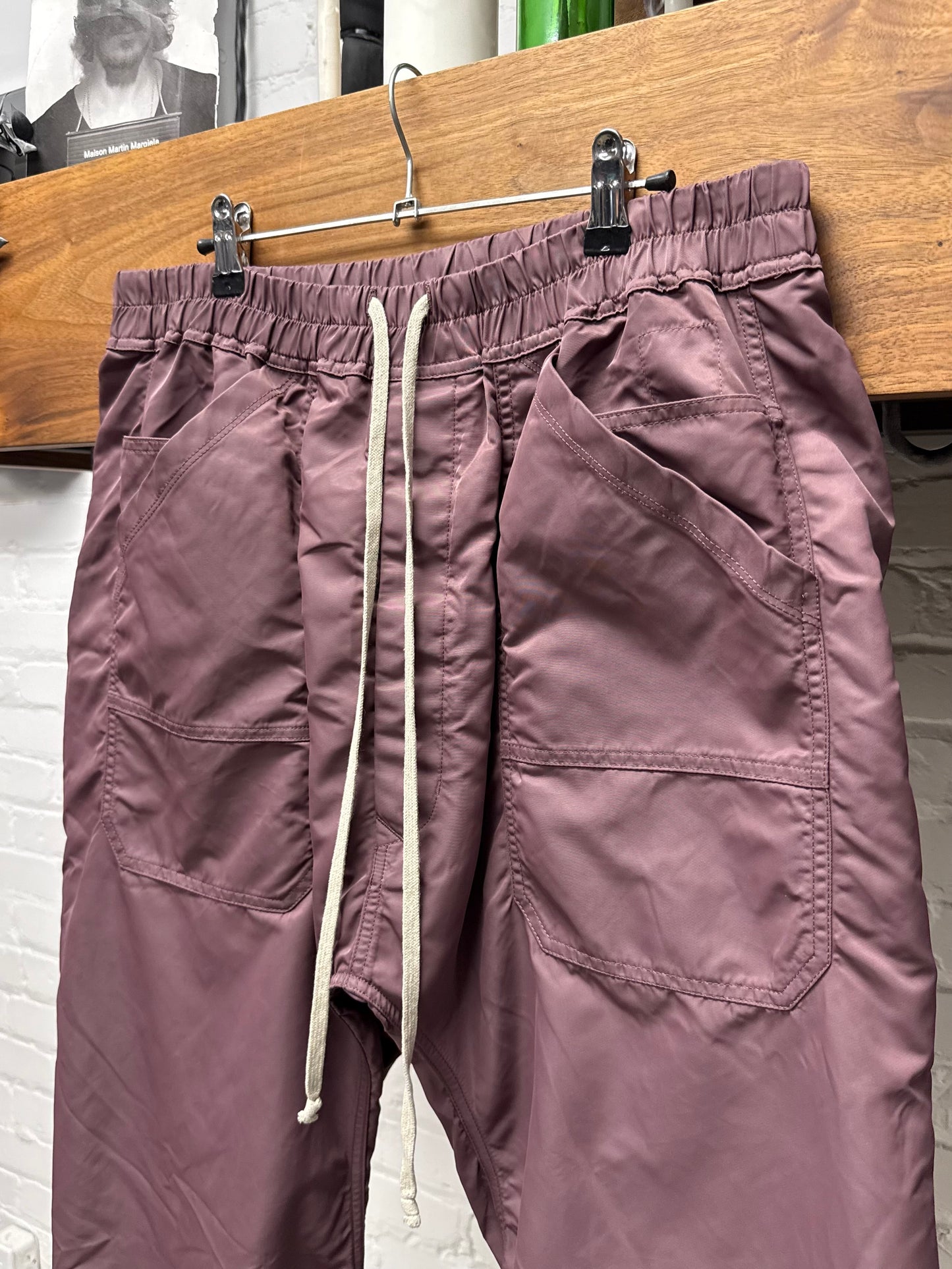 AW2023 Rick Owens ‘Luxor’ Mauve Cargo Drawstring Pants