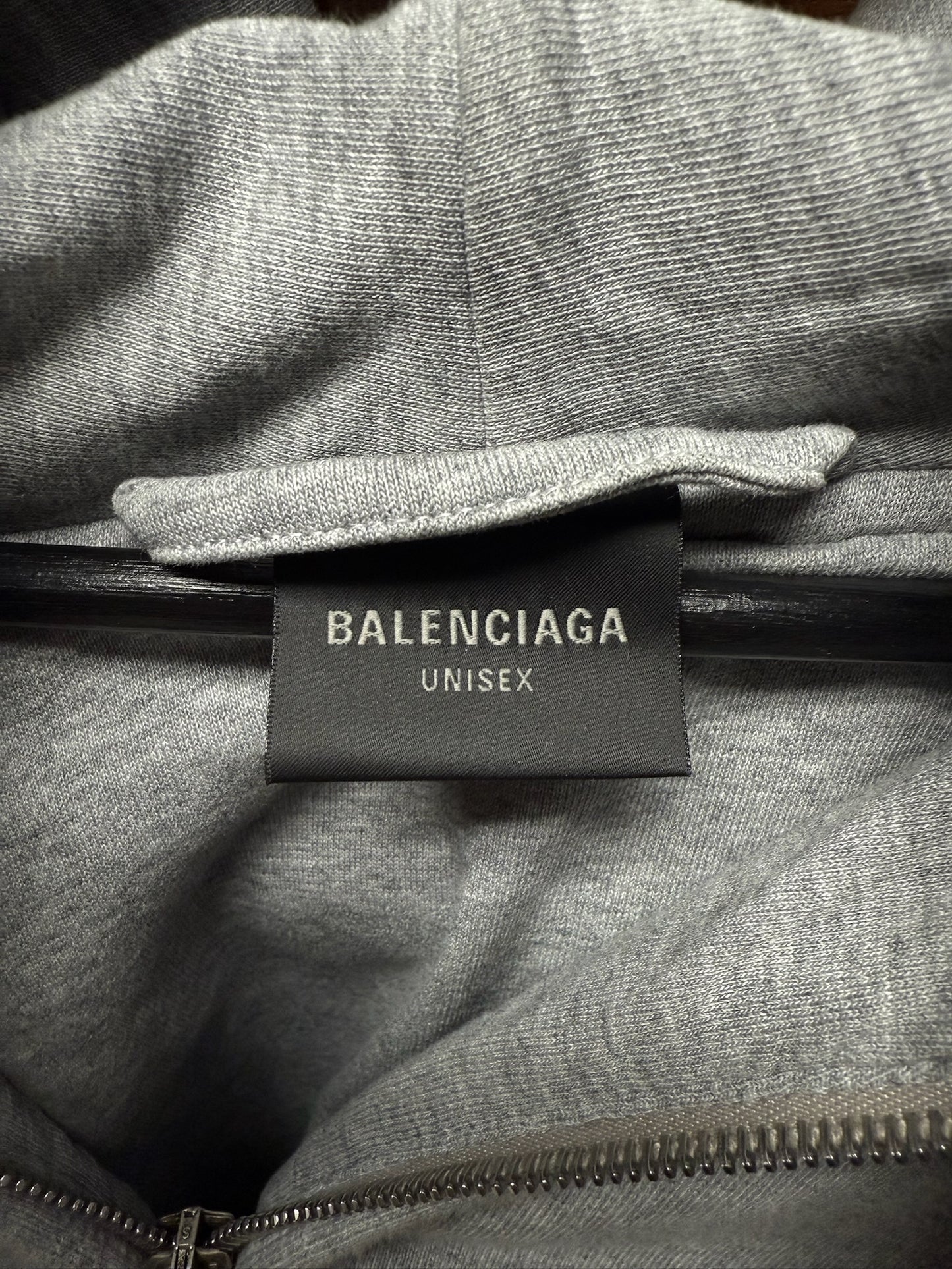 SS2025 Balenciaga ‘Incognito’ 4 Sleeve Grey Zip-Up Hoodie