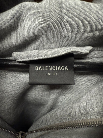 SS2025 Balenciaga ‘Incognito’ 4 Sleeve Grey Zip-Up Hoodie