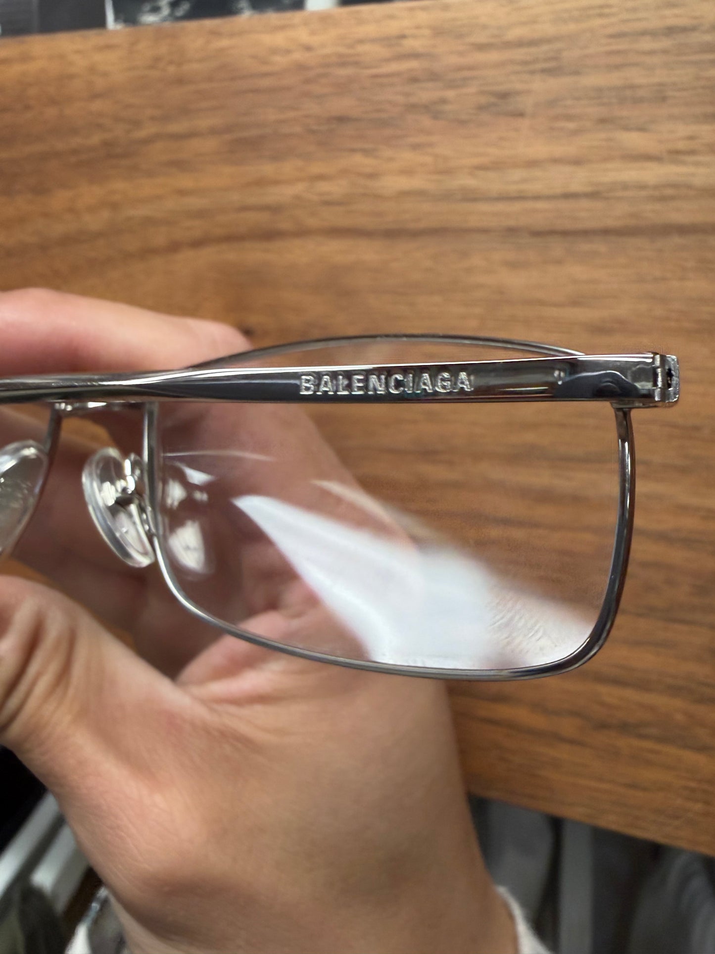 Balenciaga Silver/Clear Lens ‘Everyday’ Optical Frames
