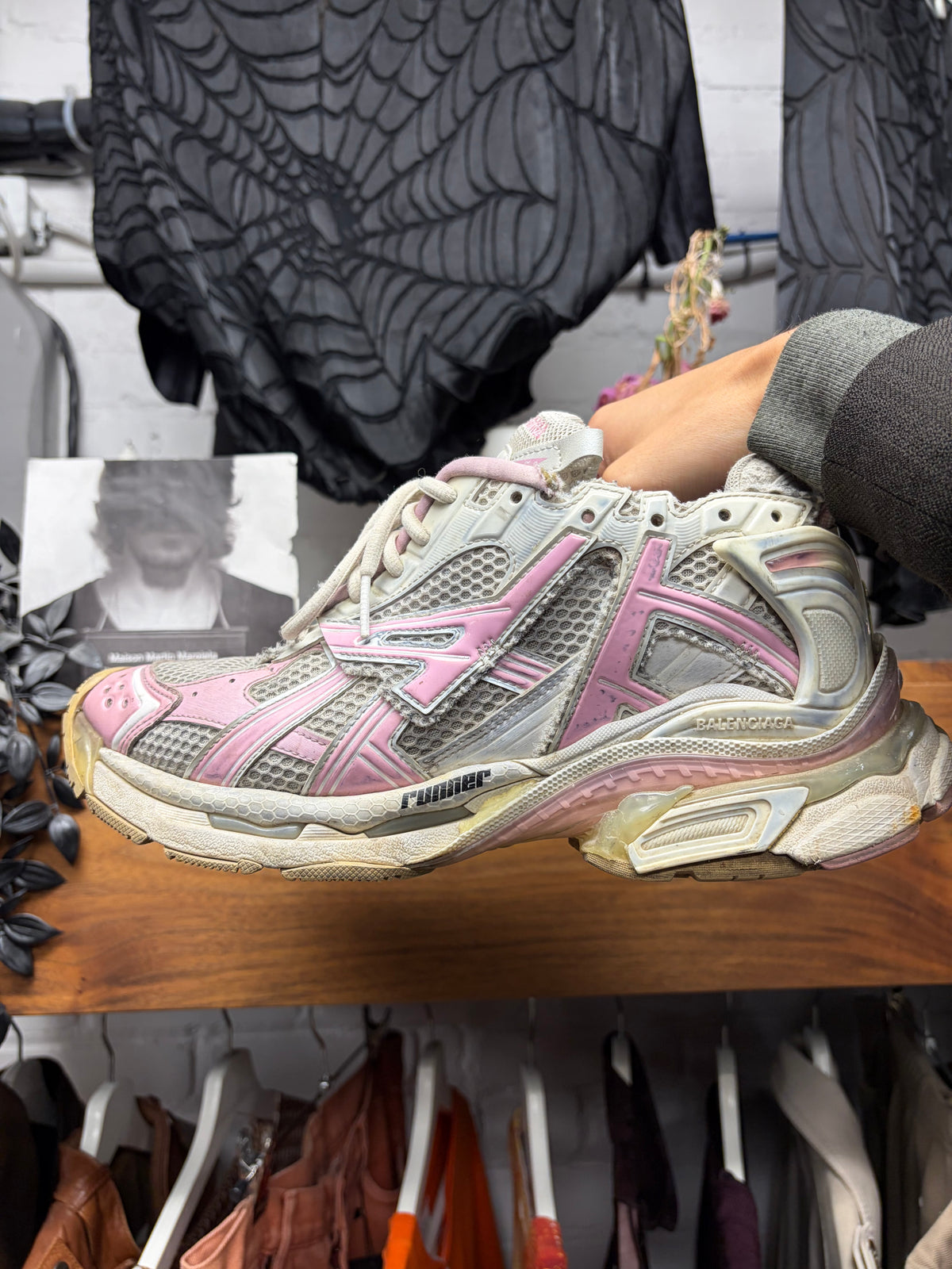 Balenciaga ‘Runner’ Pink/Grey Low Top Sneakers