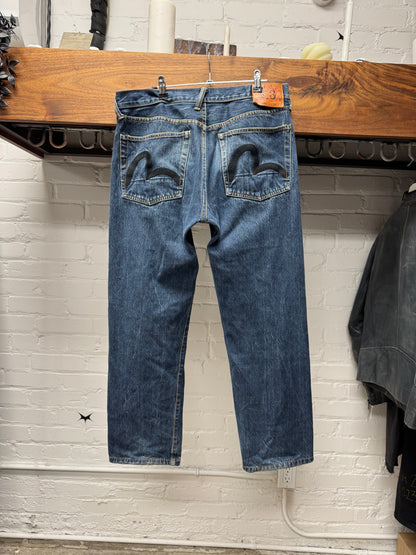 Evisu ‘N03’ Gull Logo Raw Blue Denim