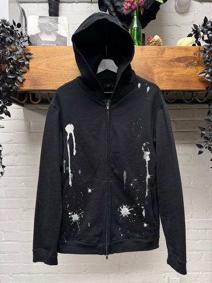 5351 Pour Les Hommes ‘Gunshot Splatter’ Black Zip-Up Hoodie