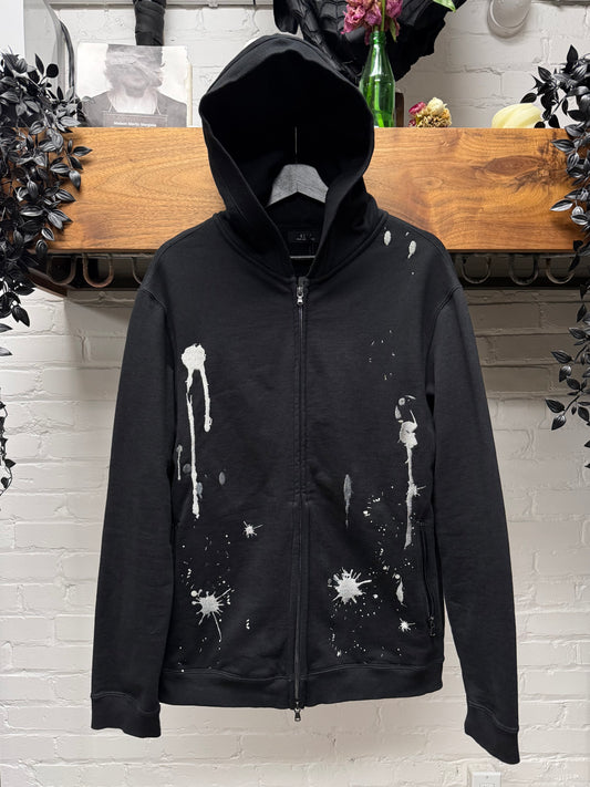 5351 Pour Les Hommes ‘Gunshot Splatter’ Black Zip-Up Hoodie