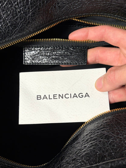 Balenciaga ‘Bazzar’ Black Leather Shopper Tote Bag