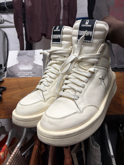 Rick Owens x Converse ‘TurboPWN’ Milk High Top Sneakers