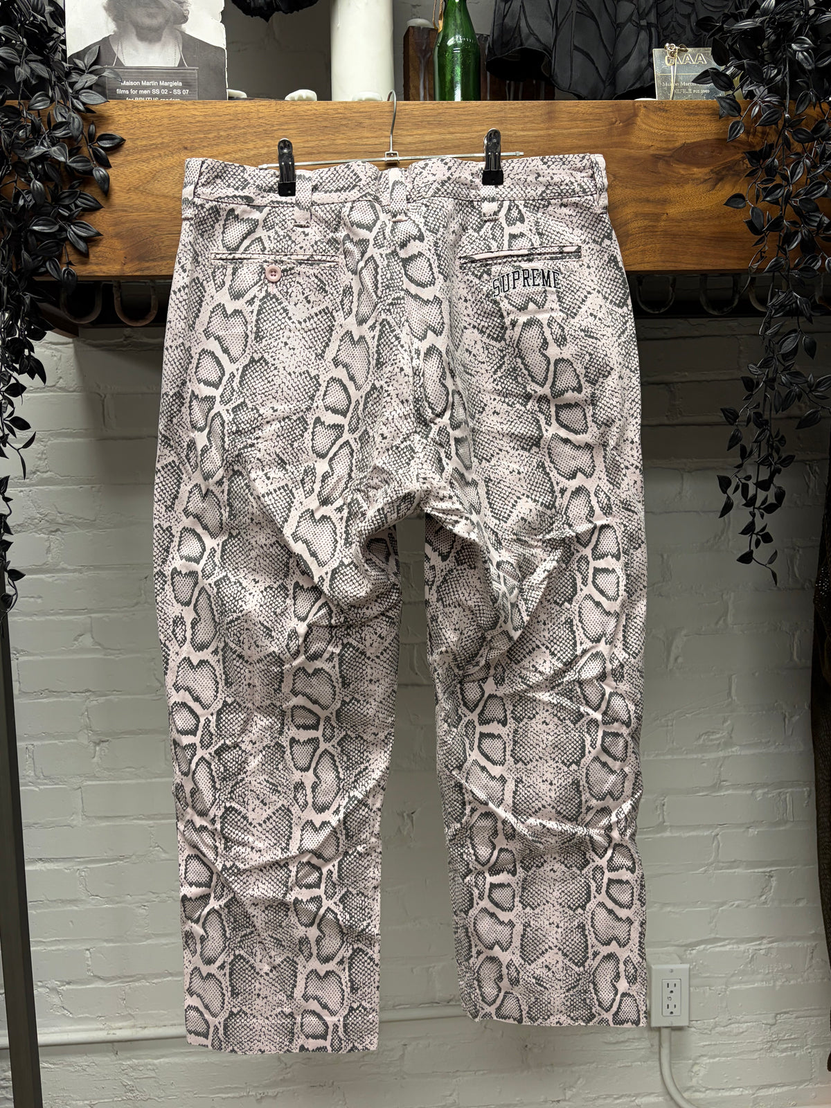 SS2024 Supreme Snake Print Pink Chino Pants