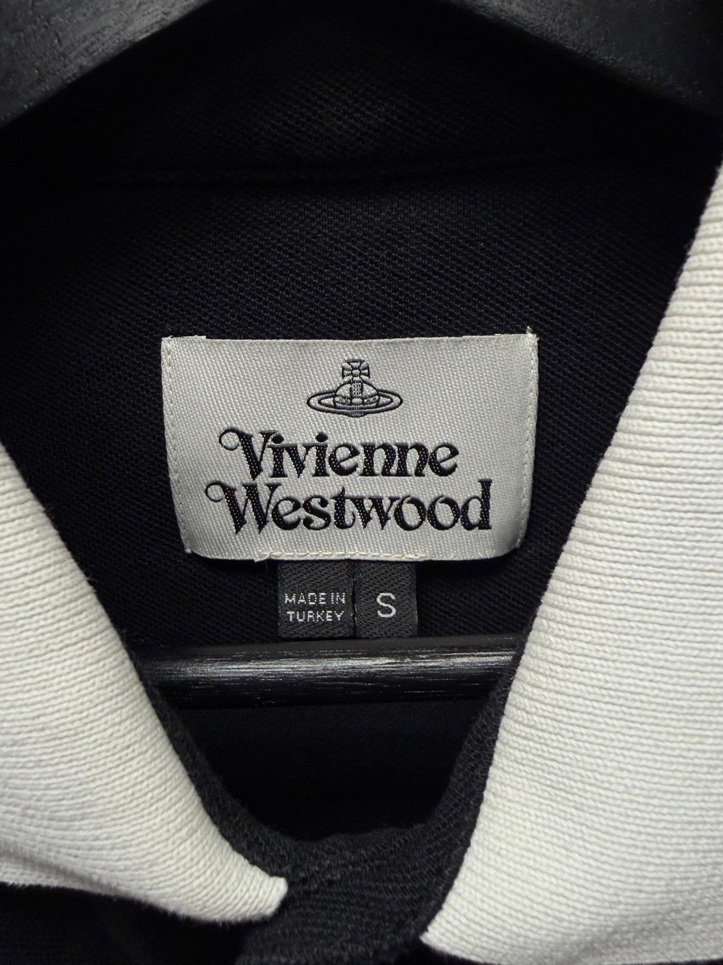 Vivienne Westwood ‘Orb Logo’ Black/White Cotton Polo