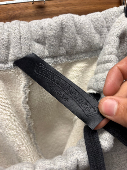 Chrome Hearts ‘CH Logo’ Heavyweight Patched Grey Cotton Shorts