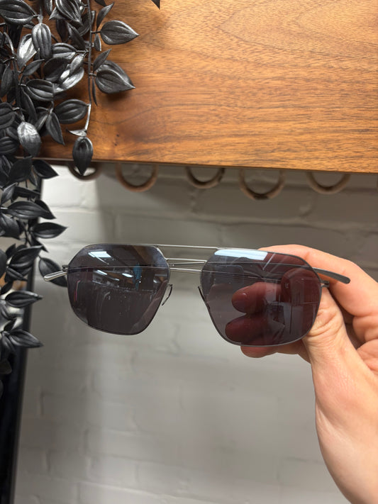 Maison Margiela x Mykita Titanuum Half-Rim Aviator Sunglasses
