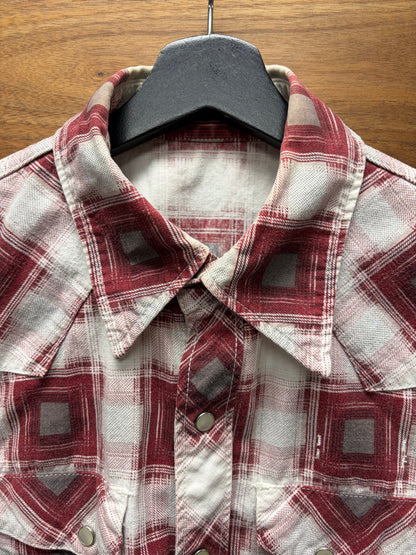 AW2009 Number (N)ine ‘A Closed Feeling’ Red/White Plaid Button Snap Flannel
