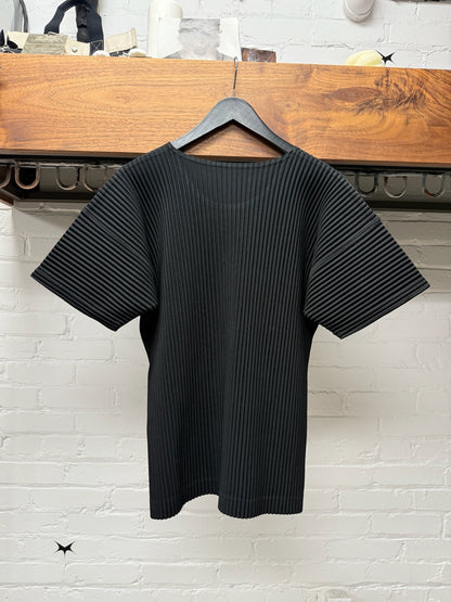 Issey Miyake Homme Plisse Black Short Sleeve T-Shirt