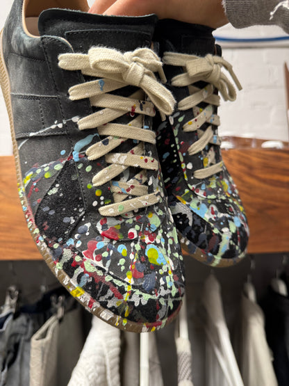 Maison Margiela ‘G.A.T.’ Paint Splatter Low Top Sneakers