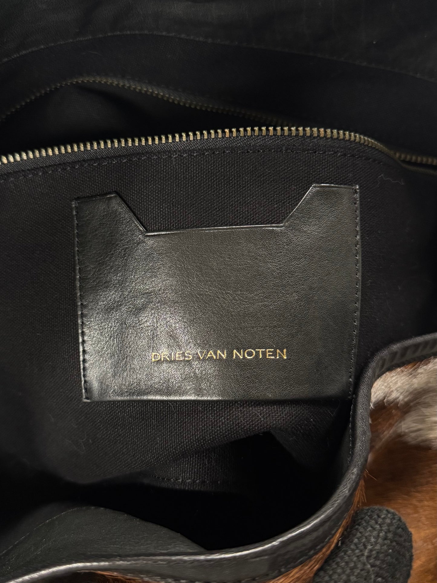 Dries Van Noten ‘Pony-Hair’ Calfskin Leather Cowhide Jumbo Tote Bag