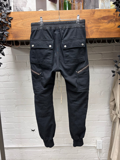 AW2020 Rick Owens ‘Performa’ Black Cotton ‘Cargo Joggers’