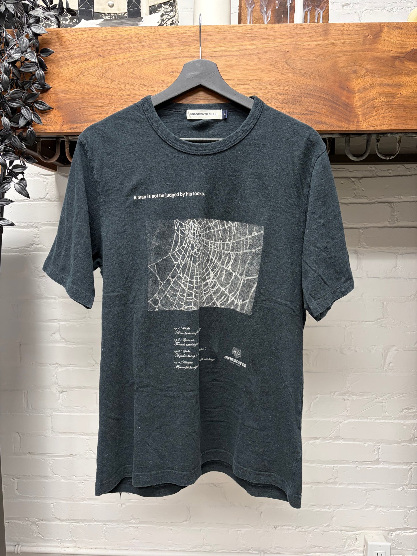 SS2009 Undercover ‘Spider Web’ Black Graphic T-Shirt
