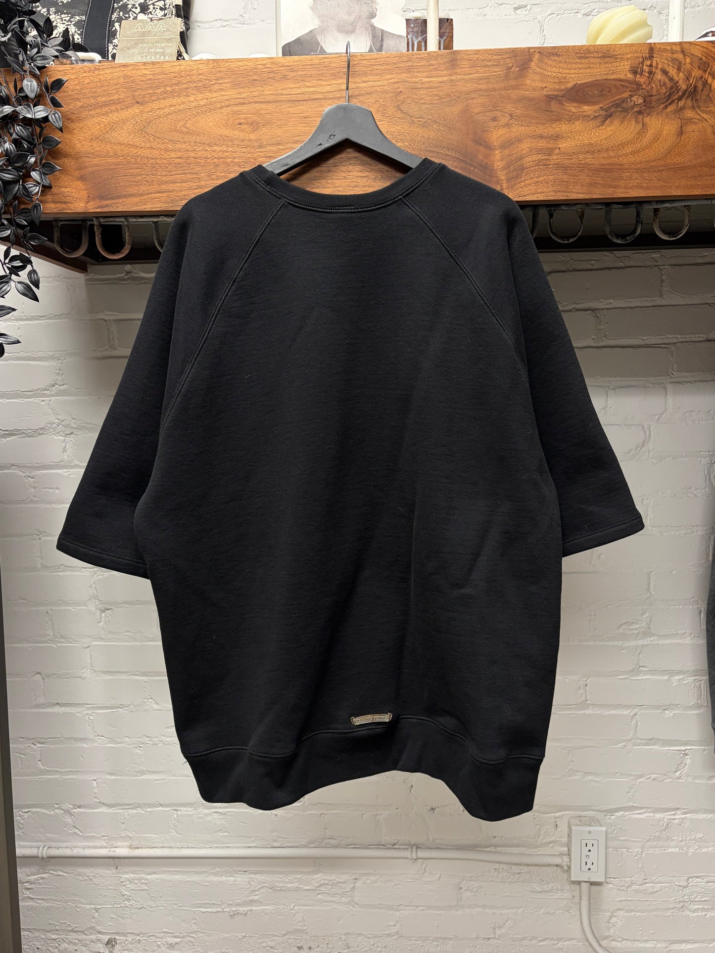 Chrome Hearts ‘Slo Ride’ Black CH Embroidered Logo Cutoff Sweatshirt
