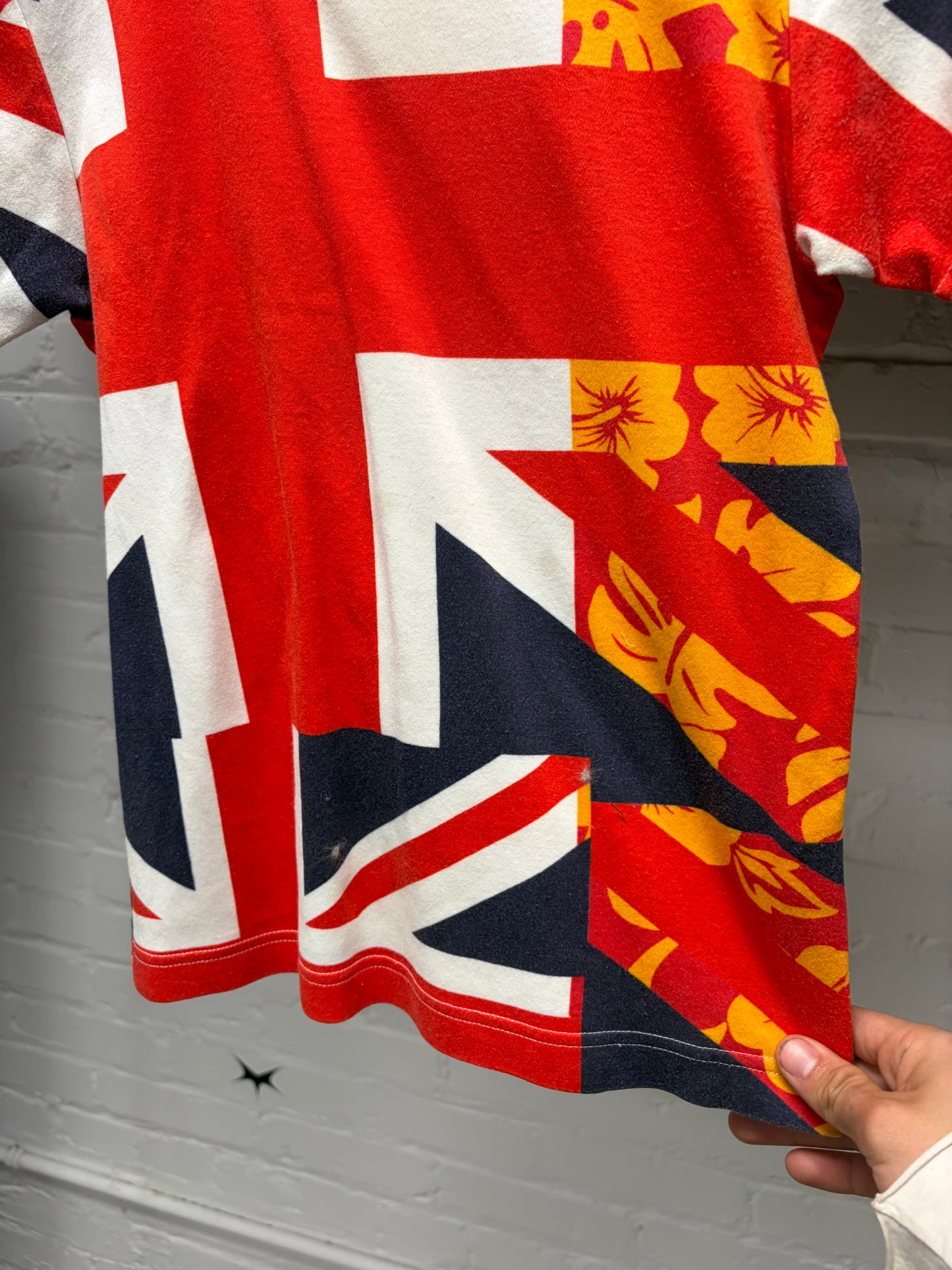 Comme Des Garçons ‘Floral Union Jack’ White Graphic T-Shirt