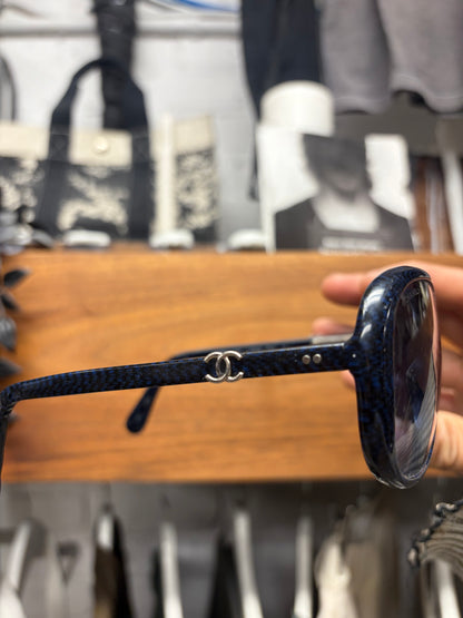 Chanel Purple Tinted Oval Shape Sunglasses