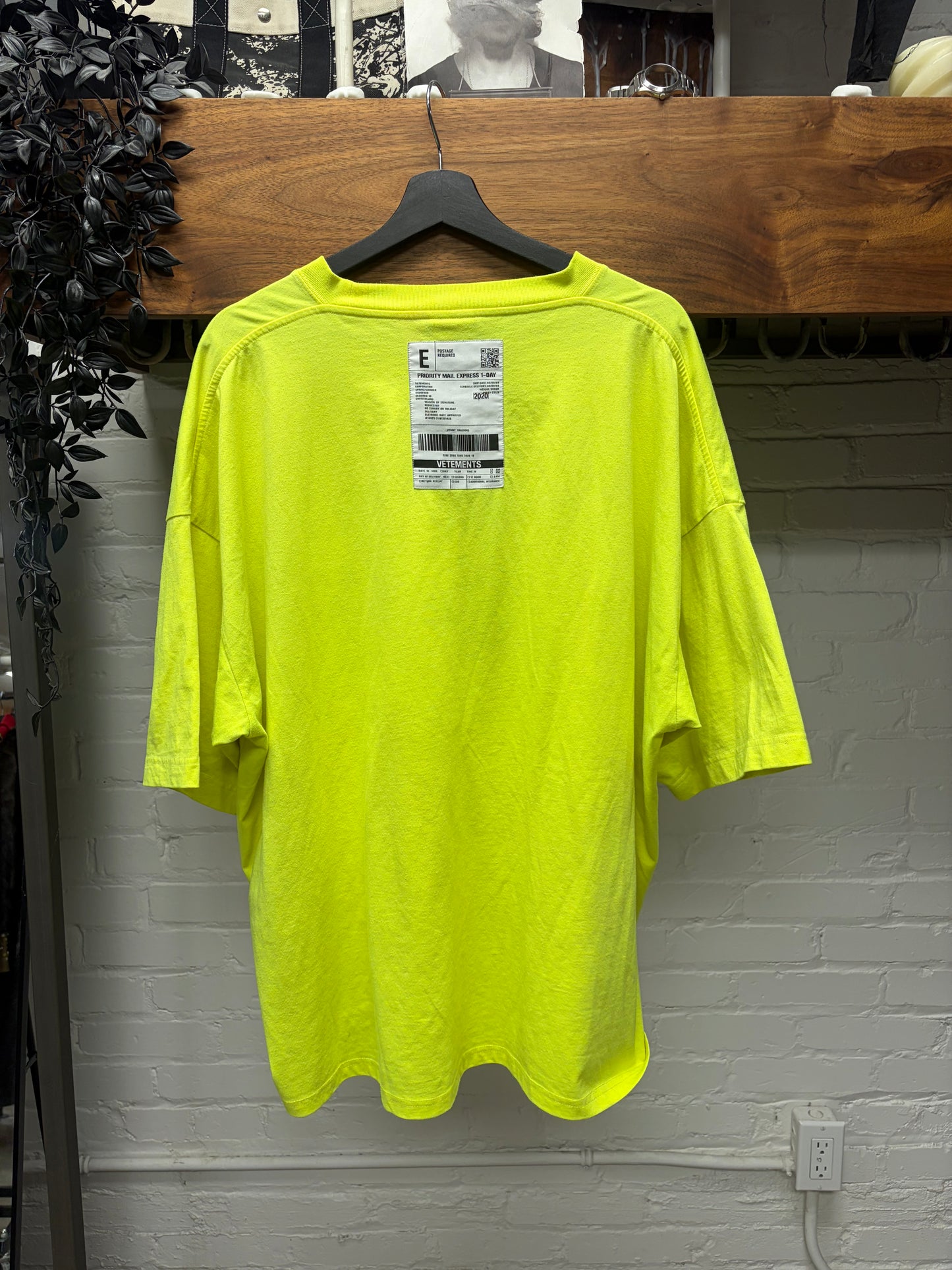 SS2020 Vetements ‘Anarchy’ Neon Oversized Graphic T-Shirt