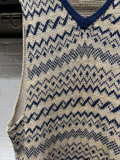 1997 Comme Des Garçons Homme Diamond Patterned Knit Vest