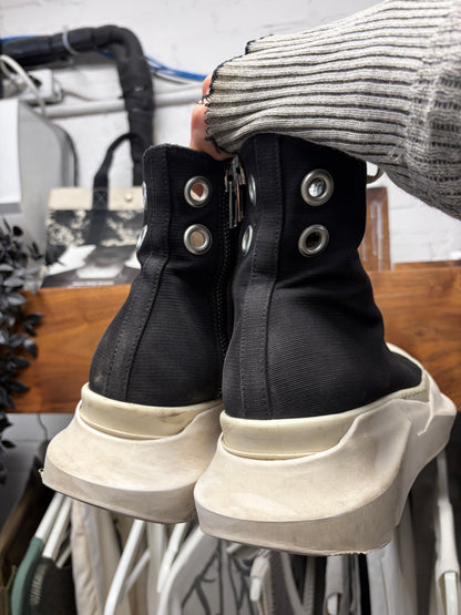 Rick Owens ‘Abstract Sole’ Black Canvas High Top Sneakers