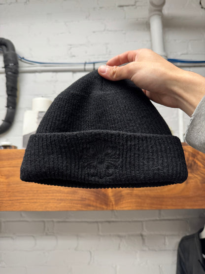 Chrome Hearts Black Ribbed ‘Plus Cross’ Wool Knit Beanie