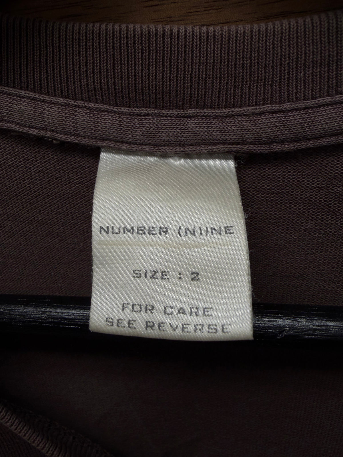 AW2002 Number (N)ine ‘Nowhere Man’ Pixelated Brown Graphic T-Shirt