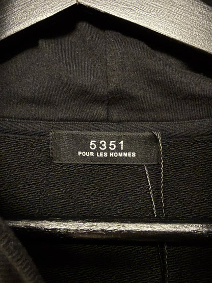 5351 Pour Les Hommes ‘Gunshot Splatter’ Black Zip-Up Hoodie