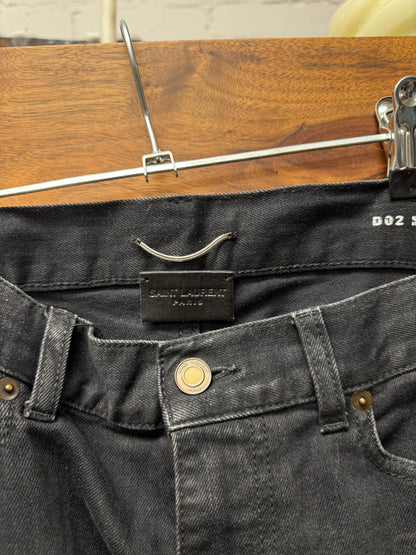 2020 Saint Laurent ‘D02’ Black Skinny Cut Denim