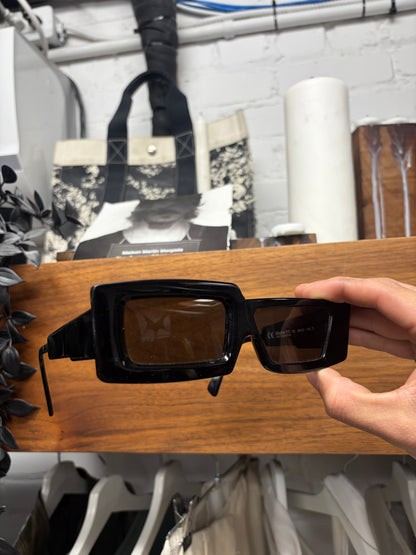 KUBORAUM X11 ‘Uneven’ Glossy Black Square Frame Sunglasses