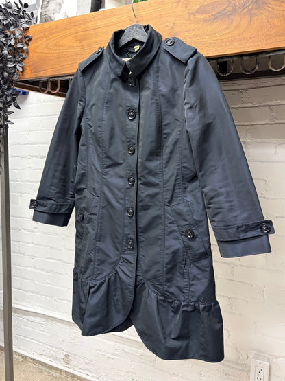 Burberry Black Mid-Length Trench Coat