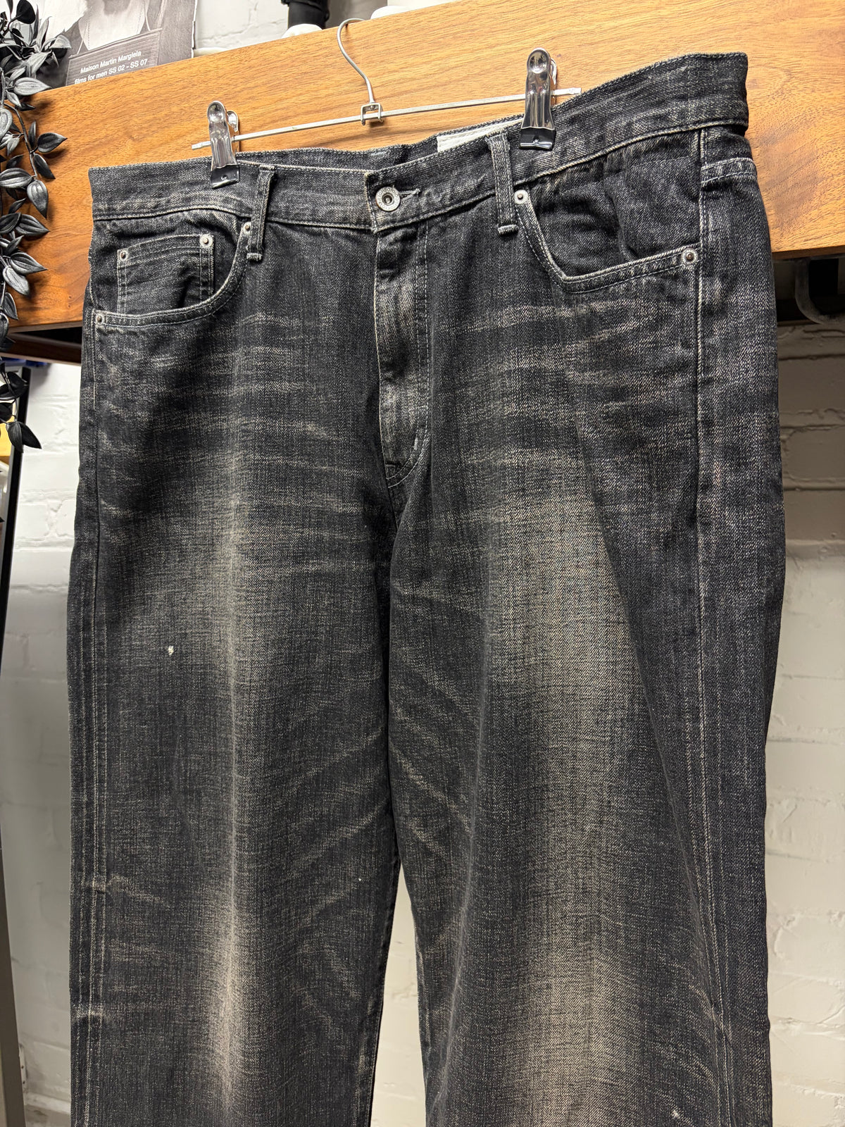 2025 Neighbourhood ‘252 DP-WIDE’ Washed Black Selvedge Denim