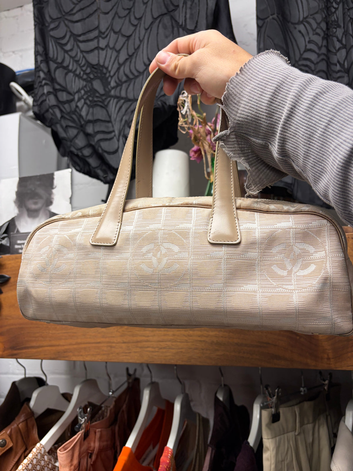 2003 Chanel ‘Travel Ligne’ Mini Tan Bowling Bag
