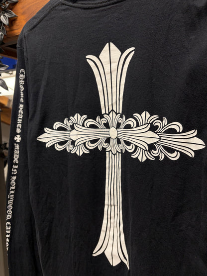 Chrome Hearts Large ‘Celtic Cross’ Black Long Sleeve Shirt