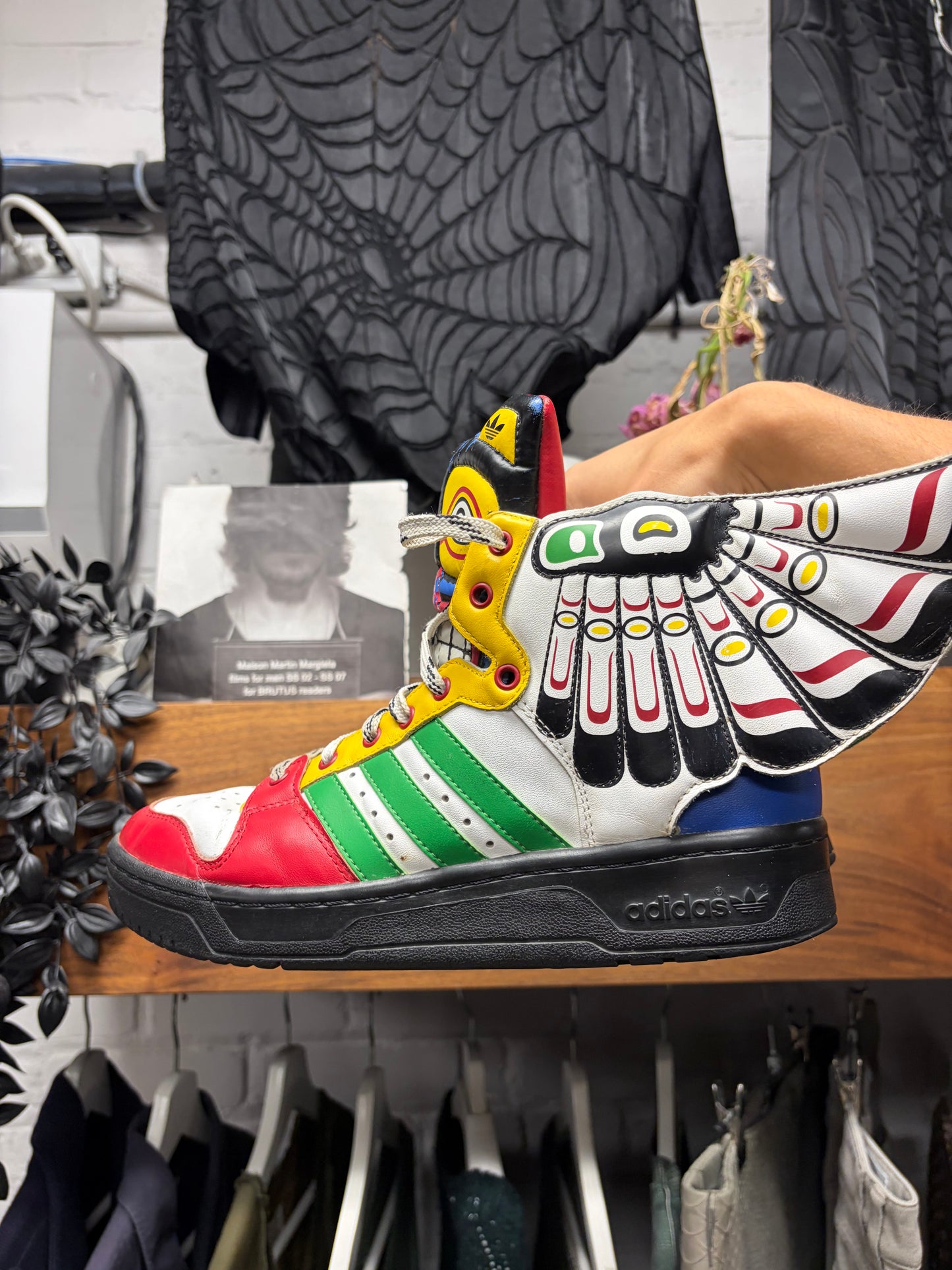 2013 Jeremy Scott x Adidas ‘Totem Pole’ Wings High Top Sneakers