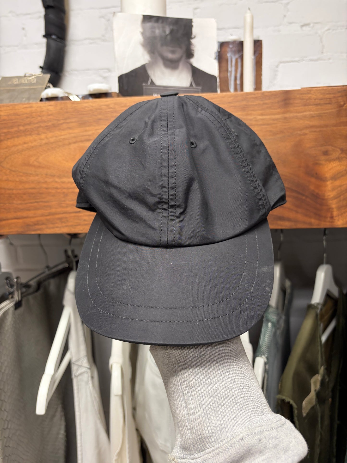 Rick Owens x Champion Black Strapback Baseball Cap