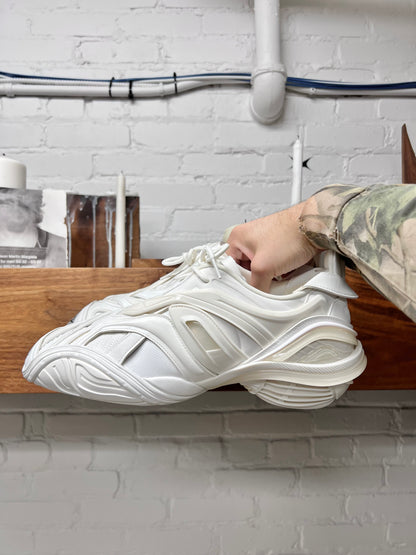 Balenciaga ‘Tyrex’ Triple White Caged Low Top Sneakers