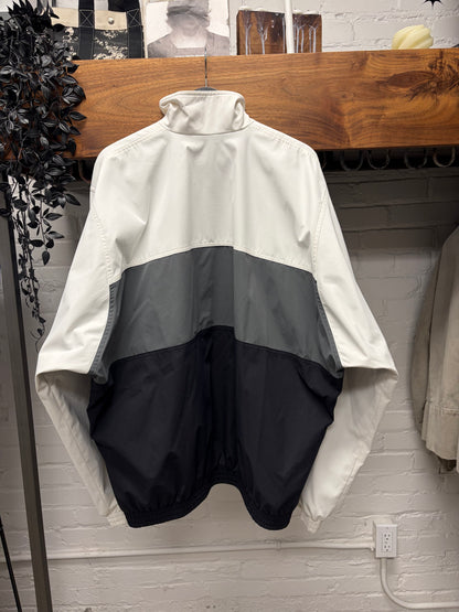 AW2022 Balenciaga Color-Blocked Zip-Up Logo Windbreaker Jacket