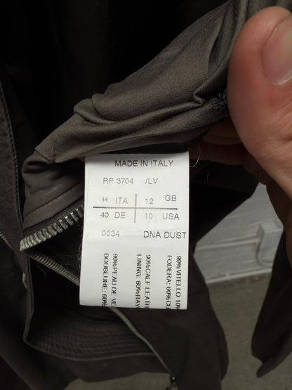 Rick Owens ‘Mollino’ DNA Dust High-Neck Lambskin Leather Jacket