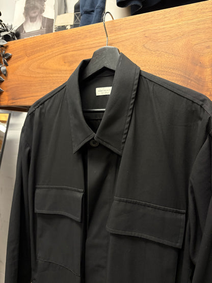 Dries Van Noten Military Inspired Collared Cargo Shirt
