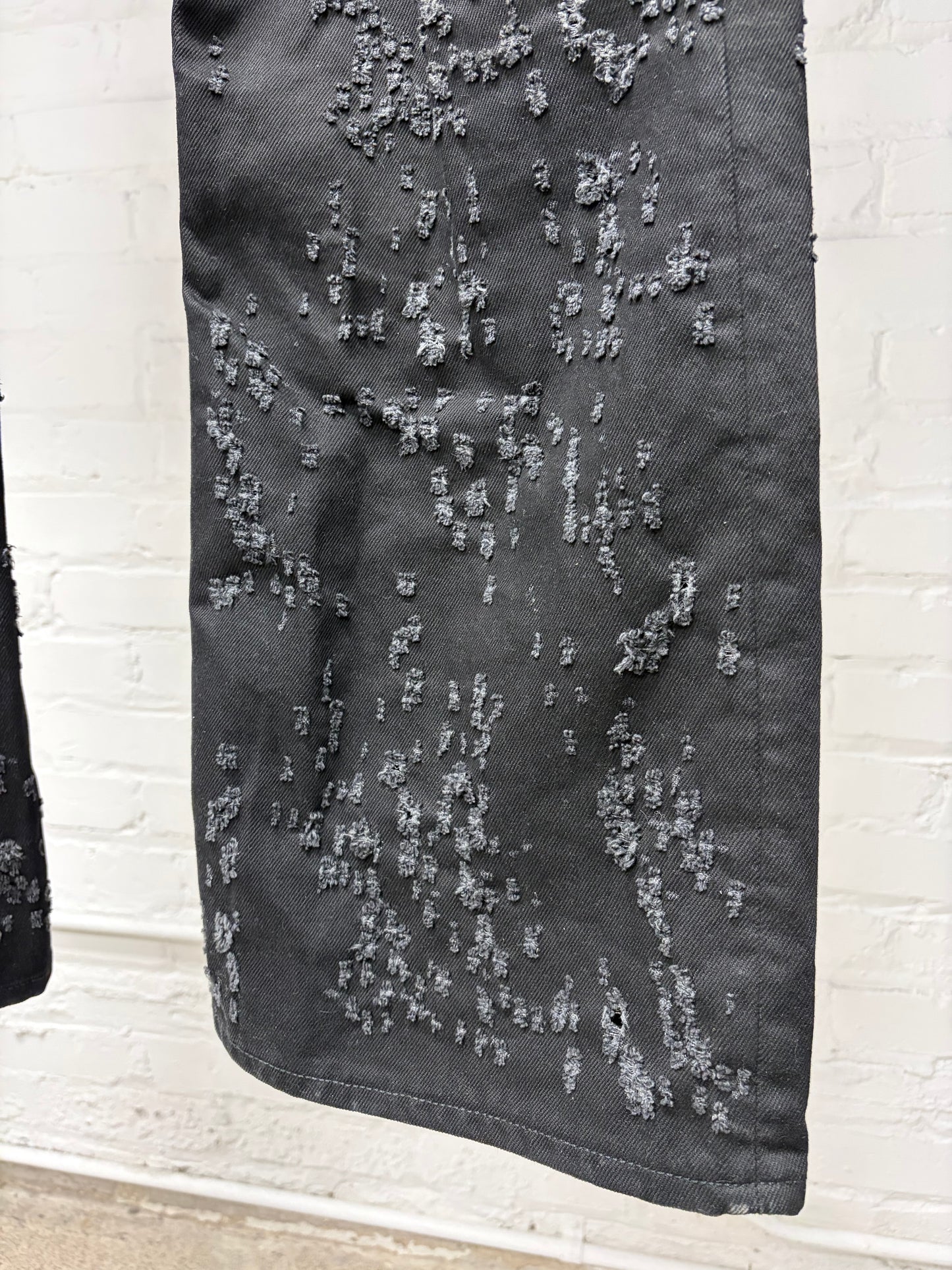 Acne Studios ‘2021M’ Distressed ‘Night Sky’ Black Flared Leg Denim
