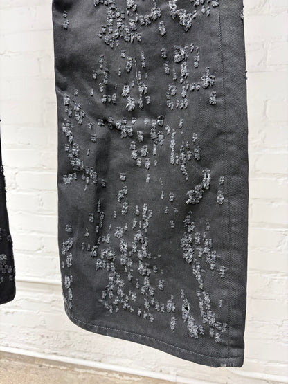 Acne Studios ‘2021M’ Distressed ‘Night Sky’ Black Flared Leg Denim
