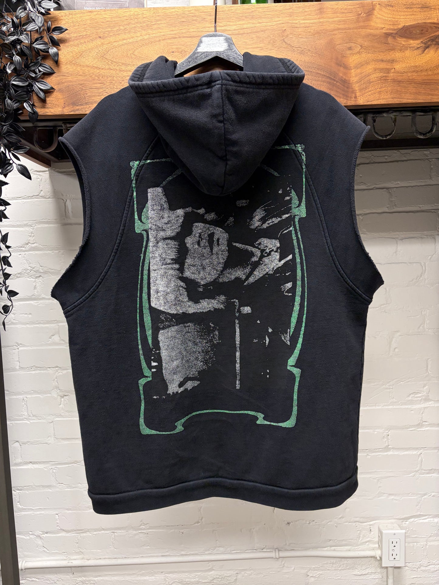 SS2019 Raf Simons ‘Toyah Wilcox’ Sleeveless Cutoff Graphic Hoodie