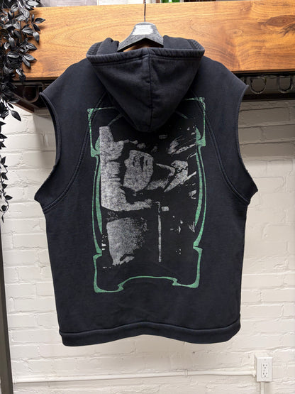 SS2019 Raf Simons ‘Toyah Wilcox’ Sleeveless Cutoff Graphic Hoodie