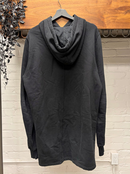 Rick Owens Black Oversized Drawstring Hoodie