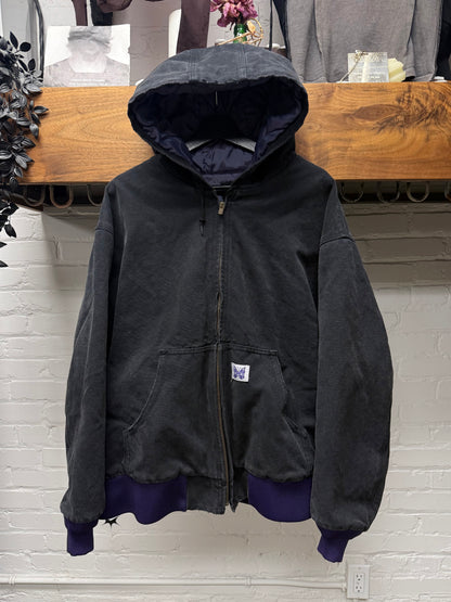 Needles Heavy Denim Black/Purple Zipped Work Hoody