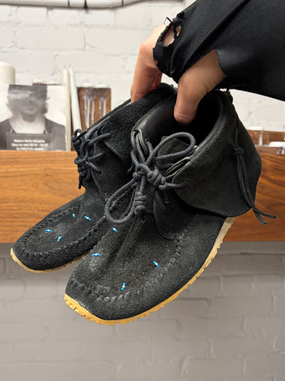Visvim ‘FBT Lhamo Folk’ Black Suede Tassel Sneakers
